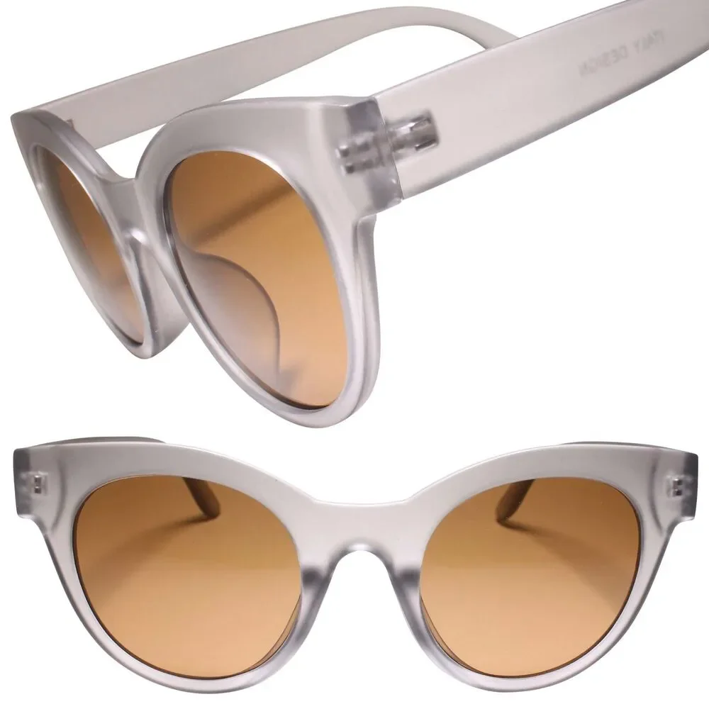 Sleek Gray Cat Eye Sunglasses